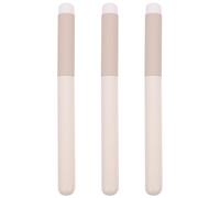 TEHAUX 3pcs Makeup Tools Lip Cream Brush White Wood Aluminum Nylon Comfortable to The Touch Applying Lipstick Cosmetic Brushes for Daily Use