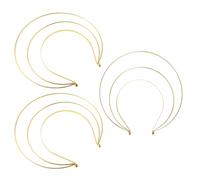 TEHAUX 3pcs Metal Crown Headbands for Women with Triple-layer Baroque Design, Vintage Iron Hair Accessories for Weddings and Festive Gatherings