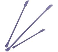 TEHAUX 3pcs Mini Silicone Makeup Spatula Set Double-Ended Small Cosmetic Spatulas in Periwinkle Blue for Skincare and Lotion Application