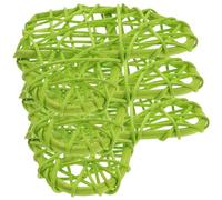 TEHAUX 3pcs Parrot Pecking Heart Shape Vine Bird Plaything Stimulating Birds Foraging DIY Foraging Cage Accessories Random Color Light Green