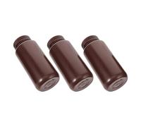 TEHAUX 3pcs Plastic Medicine Bottles Caps 500ml Dark Reagent Sample Containers Laboratory Empty Refillable Bottles for Chemical Storage