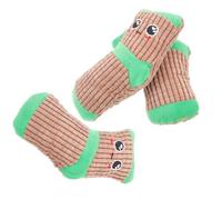TEHAUX 3pcs Puppy Squeaker Sock Plush Creative Lovely Socks Shape Stimulates Curiosity Protects Furniture and Floors Dog Training for Interactive Play