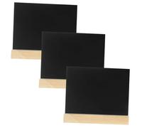 TEHAUX 3pcs Small Double-Side Blackboards Table Chalkboard Tags 5.9x7.9inch Reusable Convenient to Use Solid Wood Base Simple and Generous Design for Cafes and Restaurants