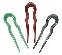 TEHAUX 3pcs U Shaped Hairpins for Women Simple Elegant French Pins Made of Sturdy PC Material Suitable for Daily Wear and Head Decoration on Special Occasions