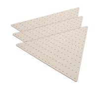 TEHAUX 3pcs Wood Wreath Form Frame with Pre-drilled Holes, Triangular Shape, Natural Beige Wood Material, Space-Saving Design for DIY Flower Garland Making and Holiday Decor