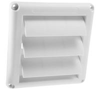 TEHAUX 4-inch Outdoor Dryer Vent Cover with Louvered Air Vent Weather-resistant Wall Hood for External Dryer Ventilation Compatible with House Exterior