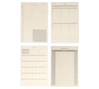 TEHAUX 4 Packs Weekly Planner Notepad with 40 White Paper Pages, Easy to Write and Helps Stay Organized, Daily Schedule Book for Office and Home Use