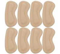 TEHAUX 4 Pairs Replaceable Heel Stickers Wear-Resistant Heel Liners Made of Suede Fabric Foam and Adhesive Glue Comfortable While Walking for Casual Shoes and Leather Shoes in Daily Use