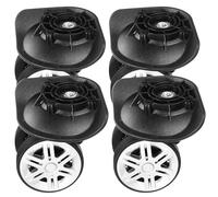 TEHAUX 4 Pcs Universal Suitcase Rubber Swivel Replacement Wheels Set with Screws and Screwdriver for Luggage Repair, 360° Rotating Double Row Casters Suitable for Travel Trolley Bags