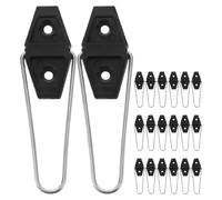TEHAUX 40pcs Metal Photo Frame Easel Back Support Stand for Tabletop Use | 2.8x2x1 Inch Heavy Duty Iron Easel Back Clip, Nonskid Placement Fit Picture Holder & Art Display, Screw-On for Simple Install