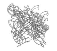 TEHAUX 40Pcs Stainless Steel Quail Cage Hooks Elastic Wire Door Hooks for Rabbit and Pet Cages Household Storage with Easy Installation and Strong Load-bearing Capacity