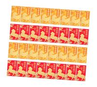 TEHAUX 48pcs Vietnamese Year Red Envelopes Year Horse Long Red Packet with Fengshui Coins Design for Spring Festival Lucky Money Gifting and Cultural Blessings