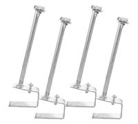TEHAUX 4pcs Adjustable Roof Tile Clamp Bracket Heavy Duty Iron Roof Grounding Rod Support Quick Mount Structure and Flexible Installation for Residential and Industrial Use