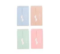 TEHAUX 4pcs Blank Vocabulary Cards Memo Scratch Notes Pads Portable Paper Notebooks Assorted Color for Office and House Use Random Color