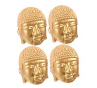 TEHAUX 4PCS Buddha Face Mask Set for Halloween Carnival and Cosplay, Decorative Buddhist Masquerade Costume Accessories for Party and Themed Events