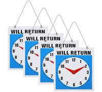 TEHAUX 4pcs Business Hours Signs for Door with Plastic Material, Versatile Use and Wear Resistant Features, for Commercial Setting and Businesses to Display Opening and Closing Times