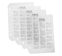 TEHAUX 4PCS Calendar Binder Inserts Frosted Plastic Dividers with Matte Finish for Monthly Planners DIY Organization Office School Home Use