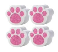 TEHAUX 4pcs Cat Claw Thickened Cleaning Sponge Set Cute Scrubber Sponges for Kitchen and Bathroom Mirror Cleaning Non-Scratch
