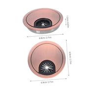 TEHAUX 4pcs Desktop Wiring Hole Cover Cable Routing Grommet Wire Management Covers Desk Cable Hole Caps Cord Organizer Caps Grommets Entry Zinc Alloy