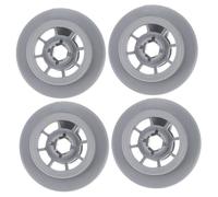 TEHAUX 4pcs Dishwasher Rack Rollers Replacement Wheels Lower Rack Parts Compatible with Major Brands 165314 Grey Plastic Dishwasher Wheel Set