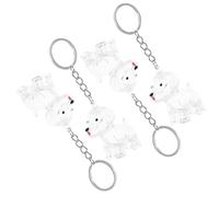 TEHAUX 4pcs Dog Memorial Box Pet Hair Keepsake Bag Keychain Eggshaped Abs Material Unique Design Portable Keychain Style Advanced Sealing Preserve Pet Hair for Puppy Owners