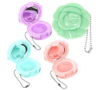 TEHAUX 4Pcs Empty Lipstick and Eyeshadow Cases Refillable Small Cosmetic Jars for Women DIY Makeup Storage Containers Travel-Friendly in Cherry Blossom Pink, Lavender, Mint Green, and