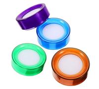 TEHAUX 4pcs Finger Moistener Sponge Cups for Financial Operations, Plastic and Sponge Material, Quick and Versatile Fingertip Moistener for Counting Cash and Office Use