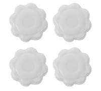 TEHAUX 4pcs Flower Shape Plastic Slide Screw Covers 2.7cm Inner Diameter