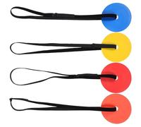 TEHAUX 4pcs Football Target with Flat Cone Soccer Practice Discs for Youth Soccer Goal Training, Made of Sturdy Tpe and Polyester, for Football Party Decor and Drills with Enhanced
