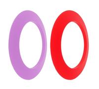 TEHAUX 4pcs Golf Putting Cup Trainer Golf Hole Cup Silicone Practice Target Ring Portable Red or Purple Group Games Indoor Outdoor Use