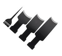 TEHAUX 4pcs Hair Dye Kit with Curved Plastic Highlighting Boards and Brushes for Salon and Home Use, Professional Hair Coloring Tools That Make Dyeing Easier and Neater