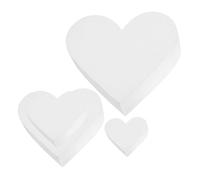 TEHAUX 4pcs Heart-Shaped Foam Cake Dummies Baking Practice Tools for Wedding Party Decoration Precise Height for Cake Display and Decorating Skills