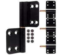 TEHAUX 4pcs Heavy Duty Black Aluminum Alloy Door Hinges Replacement for Interior Bathroom Doors Rustproof Load-Bearing Hinges Suitable for Various Opening Directions