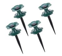 TEHAUX 4pcs Heavy Duty Garden Hose Guide Holder Long Plastic Spike and Sturdy PVC Construction for Deep Ground Insertion, for Flower Bed and Greenhouse Protection
