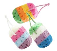 TEHAUX 4pcs Honeycomb Bath Sponges for Shower and Bathing, Exfoliating Super Soft Sponge with Even Application of Body Wash, Hydrating and Nourishing Body Scrubber for Teens and Adults