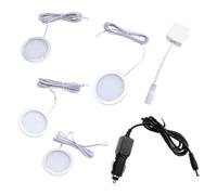 TEHAUX 4pcs LED Light Down Lamp 12v 2.5w PC and Aviation 6063 Aluminum High Brightness Easy to Operate Camper Light for Wardrobe and Cabinet Lighting