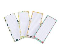 TEHAUX 4pcs Magnetic Shopping List Pad for Fridge, Tear-off List Notepad, Gummed Paper, Magnetic Back, Comfortable to Write, Decorative Fruit Pattern, Home Use
