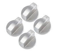 TEHAUX 4pcs Metal Cooker Stove Control Knob Replacement Knobs for Gas Stove Electric Range Cooktop Fit for Oven Control Easy Installation