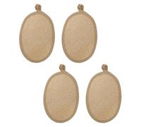 TEHAUX 4pcs Natural Loofah Exfoliating Bath Scrubber Wash Scrubber for Body Shower Loofah Pads for Men Skin Exfoliator for Exfoliating Bathing