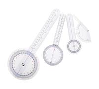 TEHAUX 4pcs Orthopedic Goniometer Ruler Multi-Angle PVC Measuring Tool for Finger Toe Spinal Joint Assessment Clear Plastic Protractor for Accurate Rehabilitation Measurements