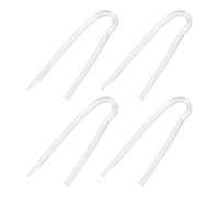 TEHAUX 4pcs Preformed BTE Earmold Hearing Aid Tubes Tubing Transparent Moisture Proof PVC Sound Tube Replacement for Hearing Aids Earmold IEM Earphones S