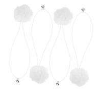 TEHAUX 4pcs Replaceable Cat Dangling with Bell for Cat Trees and Towers Interactive Hanging Balls for Scratching Posts Safe and Play Accessories