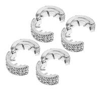 TEHAUX 4pcs Rhinestone Hair Metal Hair Clips round Alloy Bobby Pins for Securing Side Strands Resistant to Deformation Elegant Sparkling Design for Special Occasions