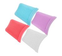 TEHAUX 4Pcs Silicone Skin Scrubber Face Spatula Set with Curved Heads for Deep Cleansing, Exfoliating, and Makeup Application, Multi-Color Replacement Heads for Sensitive Skin Care