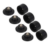 TEHAUX 4pcs Speaker Shock Absorbing Feet Pads for Home Audio Systems and CD Players, Vibration Isolation Speaker Spikes with Aluminum Alloy and Rubber Material, Universal Compatibility