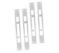 TEHAUX 4pcs Stainless Steel Door Strike Plates Thick Security Reinforcement Lock Tongue Cover for Doors Anti-Oxidation Plate