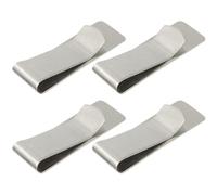 TEHAUX 4pcs Stainless Steel Money Fixing Clips Strong Clamping Force Portable Bill Holder for Cash and Small Storage Lightweight and Rust-Resistant Multifunctional Clips for Everyday Use