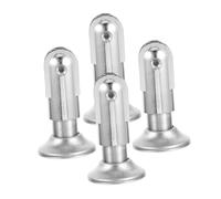 TEHAUX 4pcs Stainless Steel Public Restroom Partition Bracket Heavy Duty Support Feet for Bathroom Stalls Wear-Resistant Crack- Easy Install Toilet Partition Fitting Accessory