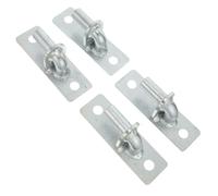 TEHAUX 4pcs Wall Mount Gate Hinges Heavy Duty Fence Post Hinges Heavy Duty with Screws Galvanized Iron Metal Silent Operation Universal Fit 12.7mm/0.5' Hole for Exterior Barn Doors