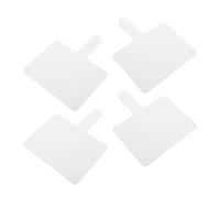 TEHAUX 4pcs White Dry Erase Answer Paddles Double Sided Handheld Whiteboard with Plastic Handle 9.6 X 8 Inch for Classroom Voting and Group Problem Solving